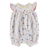 Baby Girls Embroidery Stars All-In-One