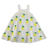 Girls Embroidered Pineapple Dress