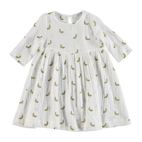 Girls Embroidered Banana Dress