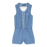 Girls' Open Back Romper