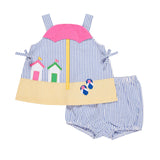 Baby Girls Beach Popover Top & Bloomer Set