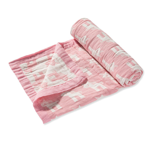 Jacquard Blanket - Unicorn Pink