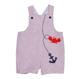 Baby Boys Seersucker Reversible Shortall