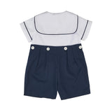 Baby Boy Navy Button-on Suit