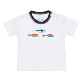 Boys White T-Shirt with Fishing Lures
