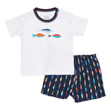 Boys White T-Shirt with Fishing Lures