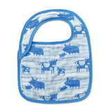 Jacquard Bibs Set - Farm Animal Blue