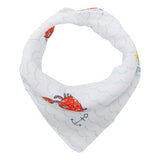 Bamboo Muslin Bandana Bib - Crabby