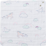 Bamboo Muslin Bandana Bib - Happy Unicorn