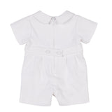 Baby Boys White Wale Pique Shortall