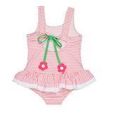 Pink Stripe Seersucker Swimsuit