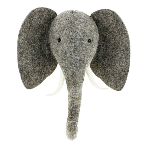 New Elephant Head Wall Mount With Trunk Up