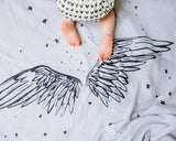 Organic Cotton Swaddle Blanket - Angel Wings