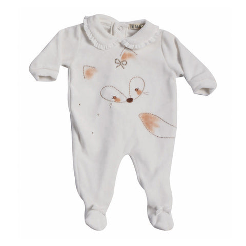 Baby Fox Knit Velour Coverall