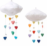 Luxe Cascading Bright Rainbow Heart Cloud Mobile