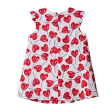 Hearts Print Percale Dress