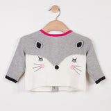 Reversible Woolly Cardigan with Charming Design