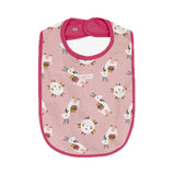 Baby Girls Reversible Llama Printed Bib