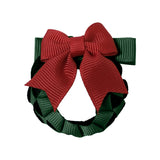 Christmas Wreath Hair Clip - Scarlet Red