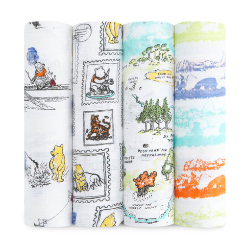 Disney Classic Swaddles 4 Pack - Winnie the Pooh