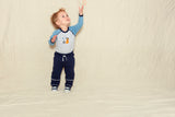 Dog Tricks Bodysuit and Navy French Terry Pants Set