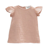 Organic Gauze Flutter Dress - Pink