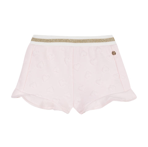 Girls Pink Heart Shorts