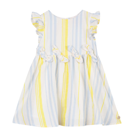 Girls Yellow Striped Dress