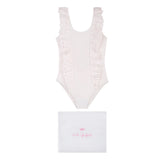 Girls Pale Pink Ruffle Swimsuit