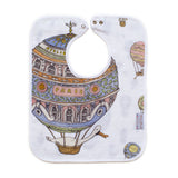 GOTS Certified Organic Large Bib - Hot Air Balloons