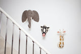 New Elephant Head Wall Mount With Trunk Up