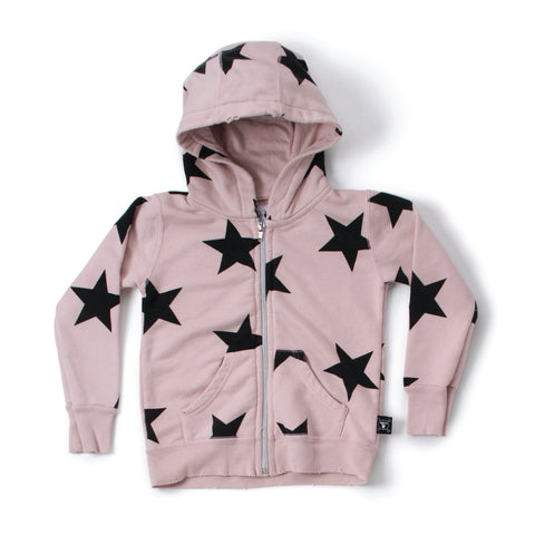 Pink Star Zip Hoodie