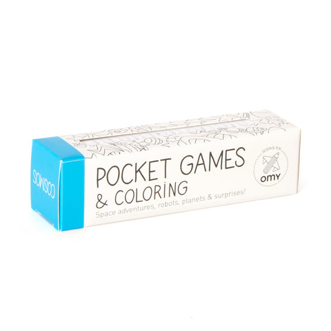 Pocket Games & Coloring with Compact Pencil Crayons - COSMOS
