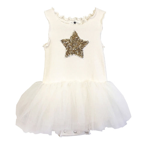 Baby Girls Tutu Dress- Ivory