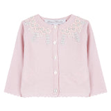 Baby Girls Pale Pink Floral Cardigan