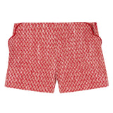 Girls Red Herringbone Shorts