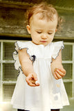 Baby Girls White Top with Tassel