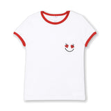 Girls Smiley Pocket Tee