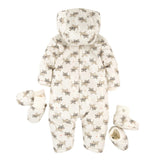 Ivory Patterned hooded Coverall