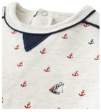 Baby Boys Anchor Print Jumpsuit