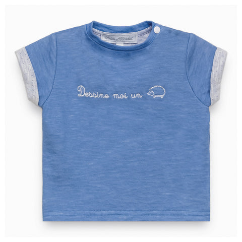 Baby Boys Ocean Blue Hedgehog T-shirt