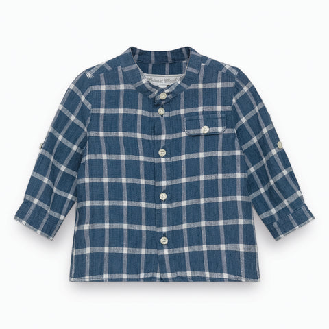 Navy Checked Shirt