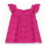 Baby Girls Fuchsia Broderie Anglaise Dress