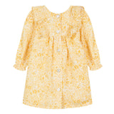 Baby Girls Saffron Dress with Floral Print