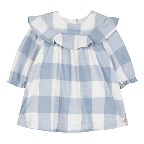 Baby Girls Cornflower Checked Dress