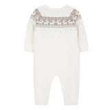 Mother-of-Pearl Deer Long-Sleeved Romper Suit - Pearl