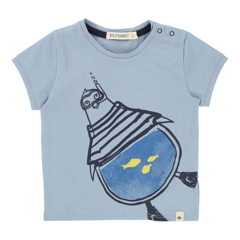 Baby Boys T-shirt with Snorkling Penguin