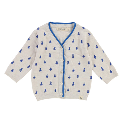 Baby Boys Octopus Print Cardigan