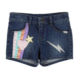 Girls Patch Denim Shorts