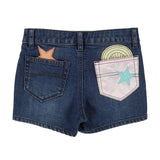 Girls Patch Denim Shorts